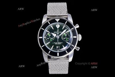 OXF Breitling Superocean B01 Chronograph 42mm 01 Movement Green Face Watch